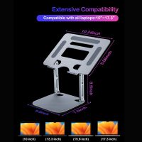 Adjustable Laptop Stand 180° Rotatable Notebook Holder Liftable Aluminum Alloy Stand Compatible with 9.7-17 Inch Laptop Bracket Laptop Stands