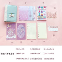 A6 Ring Binder Notebooks Macaron Handbook Set Sequins Planner Journal Agenda Organizer Schedule Diy Personal Diary Book