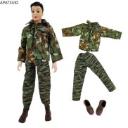 Army Green Soldier Camouflage Clothes Set For Ken Boy Doll Outfits Coat