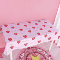 Tablecloth Ins Wind Student Cute Net Red Dressing Table Desk Table Mat Computer Round Table Cloth Art Girl Heart Tablecloth