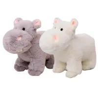 Hippo Plush Toy Children Fluffy Hippopotamus Stuffed Toy Small Soft Animal Toy for Sofa Bed Couch Decoration Children Doll for Hugging Accompanying useful