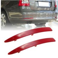 2pcs Rear Bumper Reflectors Lights For Skoda Octavia A5 A6 2009-2014 Warning Lamps Stop Lamps Brake Lights 1Z0945105 1Z0945106