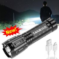 Strong Bright Mini LED Flashlight USB Rechargeable Built Battery Outdoor Multi-function Long-range Tactical Camping Flashlight Rechargeable  Flashligh