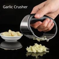 Stainless Steel Garlic Press Manual Garlic Masher Tool Chopping Garlic Tool Vegetable Garlic Crusher Kitchen Accessories Gadget Graters  Peelers Slice