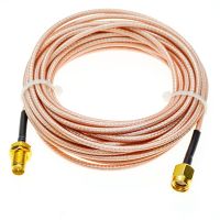 [HOT JJRQQZLXDEE 574] RG316 RPSMA หญิง Buklhead แจ็ค RPSMA ชายแผง Nut Connector Crimp Wire Terminal RF จัมเปอร์ Pigtail Cable