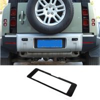 №◘ For Land Rover Defender 90 110 2020-2023 Car Rear License Plate Frame Trim Sticker Spare Parts