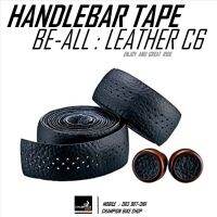 ผ้าพันแฮนด์เสือหมอบ หนังสังเคราะห์ สีดำ เจาะรู BE ALL : LEATHER C6 HANDLEBAR TAPE