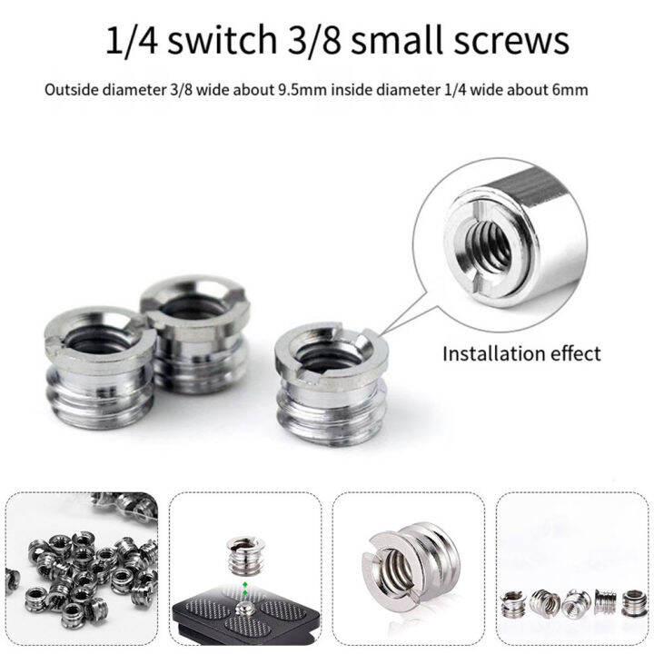 1/4 mutual to 3/8 adapter screws nuts nuts camera tripod head interface
