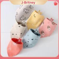 J-BRITNEY 3ชิ้นอุปกรณ์เสริมสำหรับทารกผ้าคอตตอนคู่ผ้ากันเปื้อนเด็กผ้าพันคอคลุมผ้าซับน้ำลายเด็ก