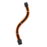 WinKool PCI-E 8PIN 18AWG ตัวผู้สีดำหลัก (6 + 2P) ต่อแขนเสื้อหญิงสายไฟสายเคเบิลภายในตัวลูกปัดเรซิ่นหลากสี