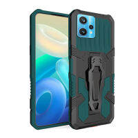 เคสสำหรับ Realme 9 Pro Plus กรณีผู้ถือเข็มขัดคลิปป้องกันการตั้งแคมป์กันกระแทกฝาครอบด้านหลังเสริมแรง