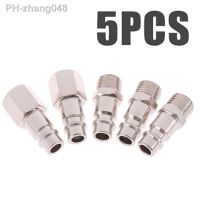 EU Connector 5pcs 1/4 BSP Femal/Male Air Line Hose Compressor Connectors Silver Euro Male Quick Release Fittings Hot Sale