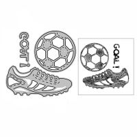 New Goal Football Shoes Craft Embossing Mold 2021 Metal Cutting Dies for DIY Decorative Scrapbooking Album Card Making No Stamps