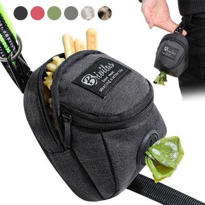 Portable Dog Training Treat Bag Outdoor Pet Dog Treat Pouch Puppy Snack Reward Waist Bag Dog Poop Bag Dog Carriers Bags Adhesives Tape