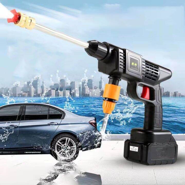 48v To 96v Lithium Battery Rechargeable Wireless Car Washer Gun High Pressure Complete Set 3301