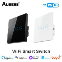 Tuya WiFi Smart Switch 1/2/3 Gang EU Touch Panel Light Switch Need Neutral Wire Smart Life APP Control Support Alexa Google Home Electrical Circuitry