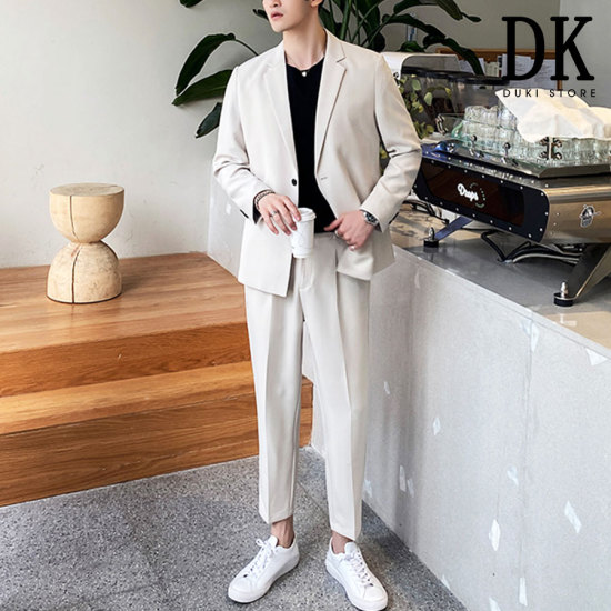 Mua Áo khoác Blazer Nam Form rộng dài tay unisex basic cổ Vest cao cấp ,hợp  mọi thời đại, phong cách Hàn Quốc, Vest - Yeep