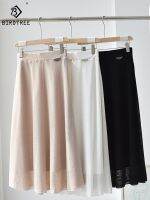 【CC】☃❣  Birdtree Silk Umbrella Skirt Hollow Big Knitted Medium-Long Skirts 2023 B36020QM