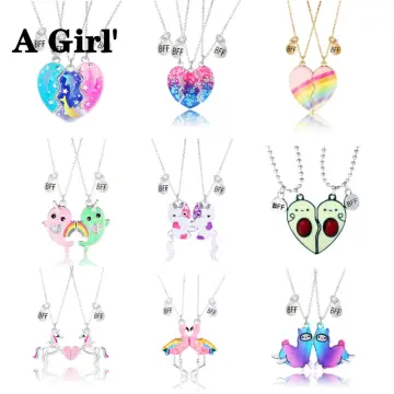 Best Friends Rainbow Charms Couple Alloy Pendant For Jewelry