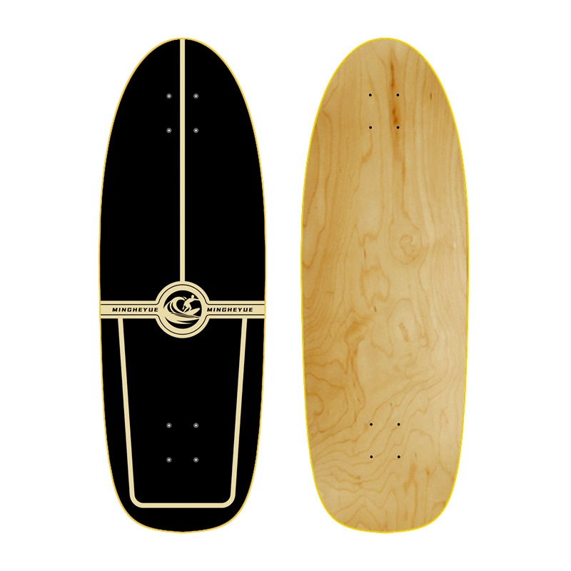 Large 34'' Surf Skate Deck Land Carving Cruiser Surfskate 7-Tier Maple Board 