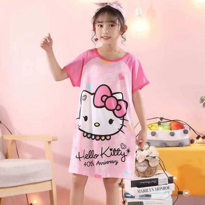 Fannyfashion Korean Kids Dress For Kids Girls Sleepwear Duster Dresses ...