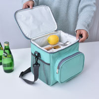 กระเป๋าปิคนิคแบบพกพาฉนวนความร้อนกล่องอาหารกลางวัน Tote Cooler กระเป๋าถือกันน้ำกระเป๋าเป้สะพายหลัง Bento กระเป๋าโรงเรียนเก็บอาหาร bagg อื่นๆ Organizer