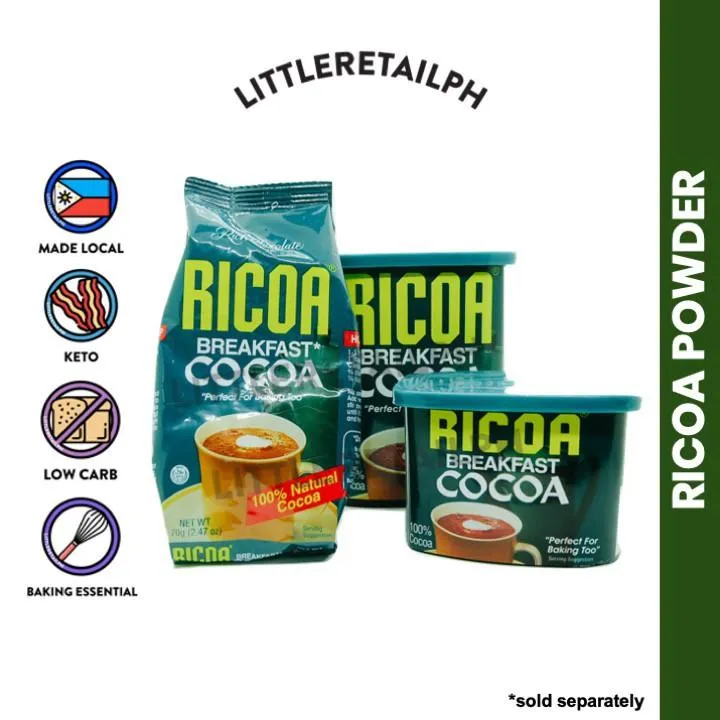 Ricoa Breakfast Cocoa Chocolate Powder for Keto and Low Carb Lazada PH