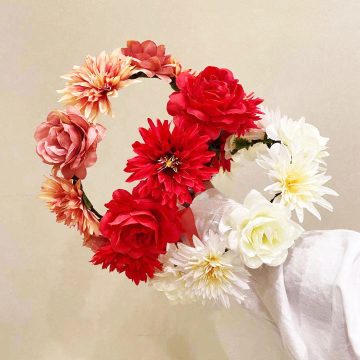 wreath-hairband-bride-photo-headwear-bohemian-headwear-simulation-wreath-wedding-garland-bridal-headdress