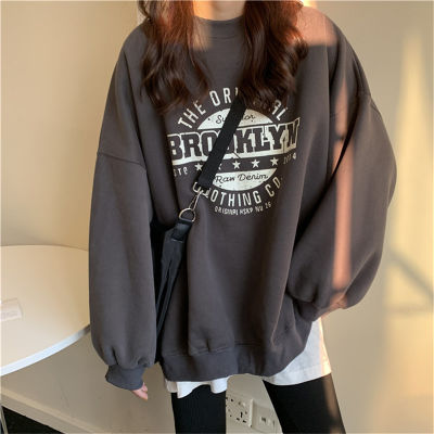 Autumn New Korean Style Loose All-match Hoodless Sweater Women