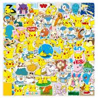 สเก็ตบอร์ดคาวาอิ Pikachu สติ๊กเกอร์โปเกมอน80ชิ้น/แพ็คสำหรับเด็กกีตาร์แล็ปท็อปสติกเกอร์เครื่องเขียนตกแต่งป้ายกันน้ำ