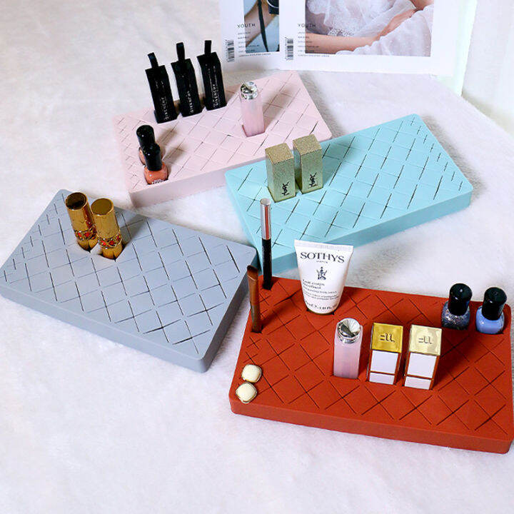 32 holes Silicone Lipstick holder Display Stand Cosmetic make up brush