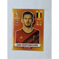 Jan Vertonghen สติ๊กเกอร์สะสม ฟุตบอลโลก world cup 2022 belgium ของสะสมทีมฟุตบอล เบลเยี่ยม เบลเยียม