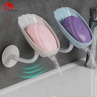 ❒ New Leaf Shape Soap Box Drain Soap Holder Box Bathroom Accessories Toilet Laundry Soap Box Bathroom Supplies Tray Gadgets