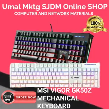 MSI Vigor GK20 US Backlit RGB Wired Dedicated Hotkeys Anti-Ghosting Water  Resistant Gaming Keyboard Black