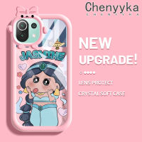 เคส Chenyyyka สำหรับ Xiaomi 11 Lite 5G 11 Lite 5G Ne เคสลายการ์ตูน Crayon Shin-Chan ใหม่ซิลิโคนที่สร้างสรรค์เคสมือถือใสลายปิศาจน้อยน่ารักเลนส์กล้องถ่ายรูปเคสป้องกันแบบกันแรงสั่นสะเทือนเคสใส