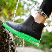 FULAIDA Autumn and Winter High Rain Boots Men s Waterproof and Wear