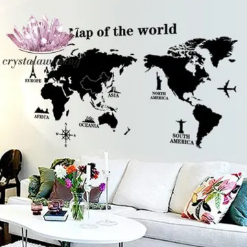 Map of the world on wall