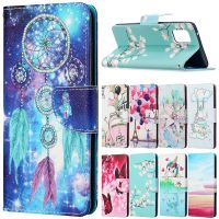 1 Flip Case For Coque Samsung Galaxy S22 Ultra S21 FE 5G S20 Plus S8 S9 S10 Cases Unicorn Flower Leather Wallet Phone Cover Capa