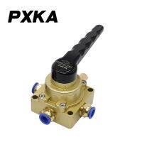 Free shipping Pneumatic switch three-position four-way manual valve HV-02/HV200-02/HV200D/HV200B manual valve air valve