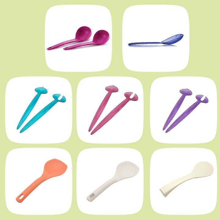 Tupperware Blossom Soup Ladle/Crystalline Serving Spoon/Rice Spoon/Fork