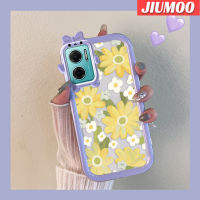 เคส JIUMOO สำหรับ Xiaomi Redmi 10 5G Redmi Note 11E 5G Redmi 11 Prime 5G เคสแฟชั่นดอกไม้สดรูปมอนสเตอร์น้อยเคสนิ่มกันกระแทกเคสโทรศัพท์โปร่งใส TPU ซิลิกาเจลป้องกันเลนส์กล้องถ่ายรูป