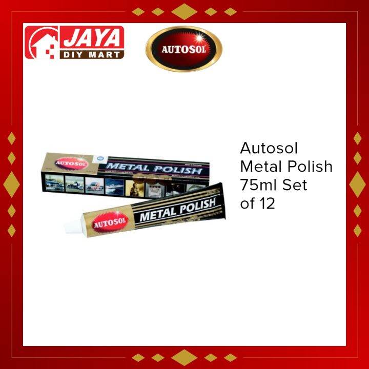 Autosol Metal Polish 75ml Set of 12 Jaya DIY Mart Lazada