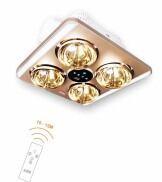 Đèn sưởi nhà tắm âm trần có điều khiển từ xa ASIA - 4 bóng Model DS4AT01