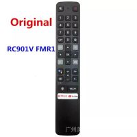 Rc901v FMR1 ใหม่ ของแท้ รีโมตคอนโทรล สําหรับทีวี tcl Voice LCD LED TV Netflix