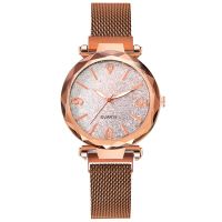 Rulo mujer 2023หรูหราแฟชั่นผู้หญิงสีเทาแบบ Dial Quartz นาฬิกาผู้หญิงที่เรียบง่าย Rose g Old ตาข่ายเข็มขัดนาฬิกาแม่เหล็ก relógio ค่าธรรมเนียม minio