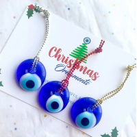 [Foocome]3แก้วกรีก Evil Eye Bead Christmas Decor Idea งานแต่งงานของขวัญ Blue Evil Eye Christmas Tree Ornament Set Christmas Tree Decoration