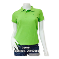 เสื้อโปโลหญิง (ตรากวางแท้?) Geeko สีเขียวอ่อน หญิง