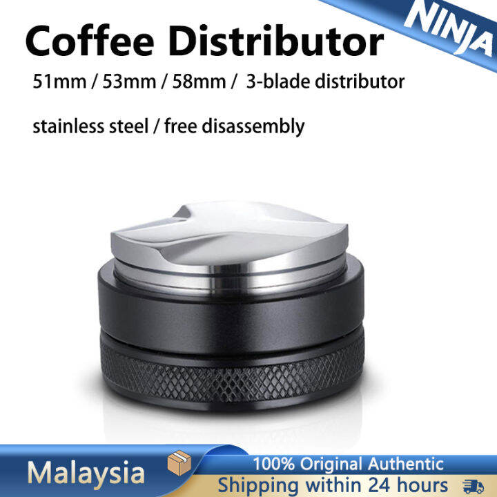51/53/58mm Coffee Distributor 3Blade Stainless Steel Free Disassembly