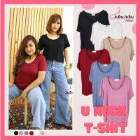 ?JuBuJuBu? T-Shirt เสื้อยืด เสื้อสาวอวบ เสื้อคอกลม Freesize Bigsize พร้อมส่ง เสื้อคอยูแขนสั้น#447