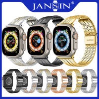 สายสแตนเลสสำหรับ apple watch Ultra 49mm สแตนเลสสร้อยข้อมือสายอะแดปเตอร์ apple watch band series 8 SE 7 6 5 4 3 2 1 SE เคส 45mm 41mm 44MM 40MM 38mm 42mm สาย นาฬิกา